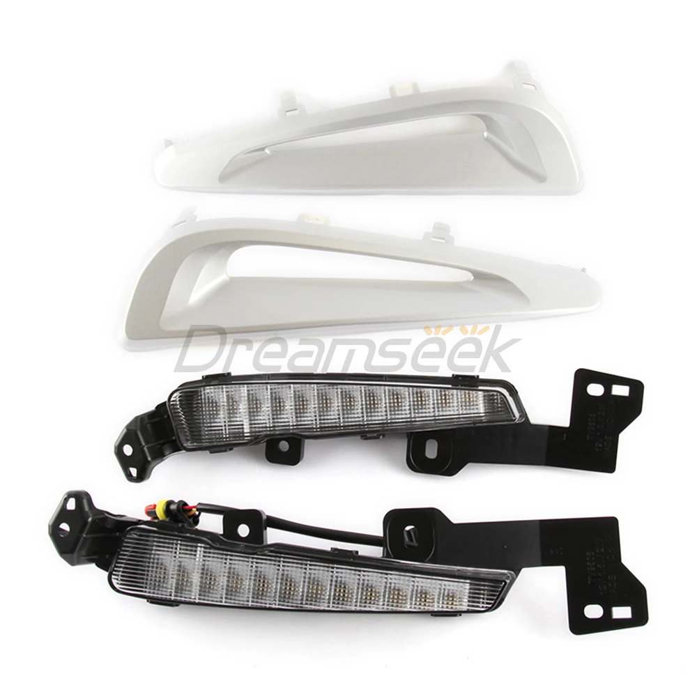 LED DRL Daytime Running Light for Toyota Prius XW50 2019-2022 Car Fog Light Dynamic Turn Signal Lamp Bezel Wires Front Driving