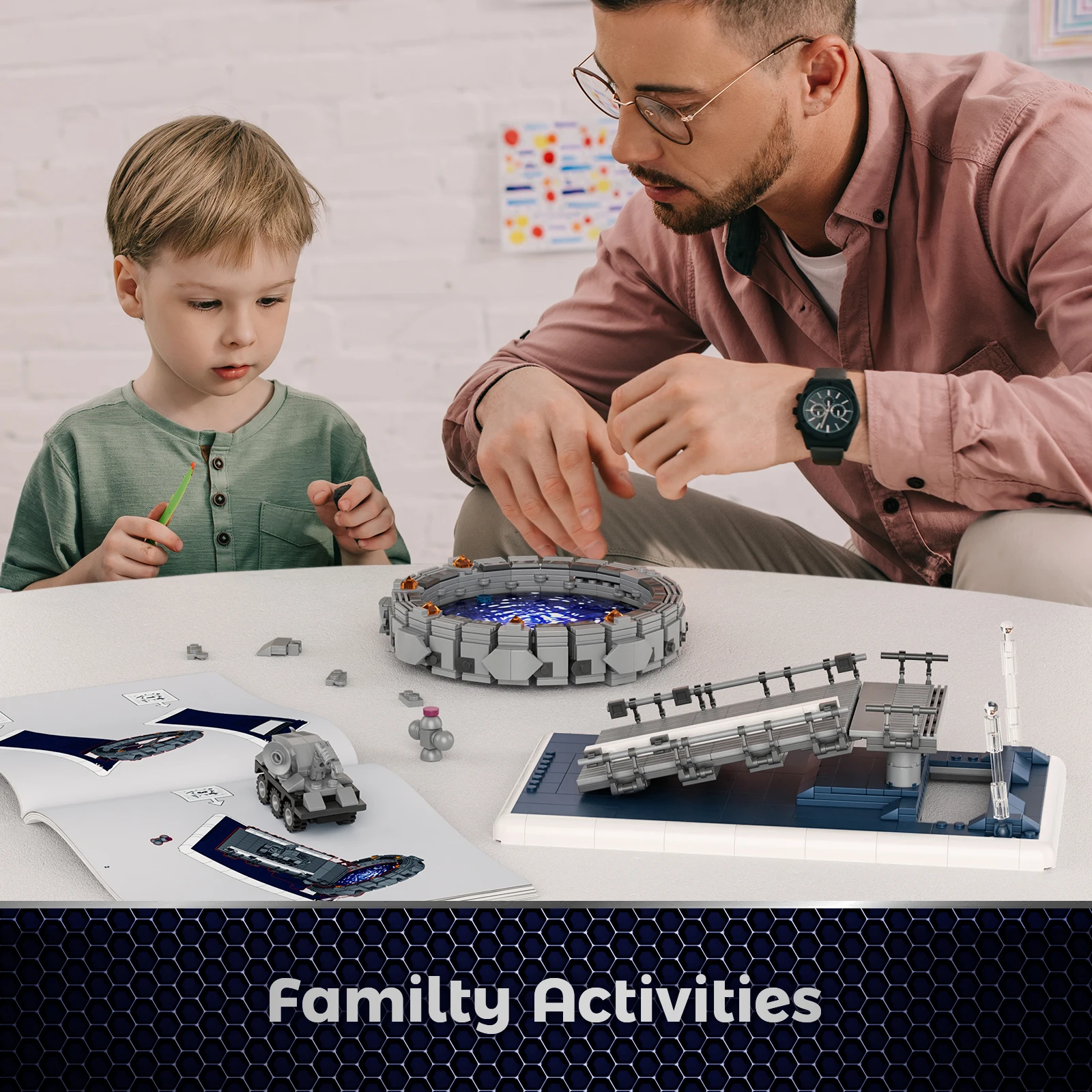Stargateal Building Block Kit, Movie Space Travel Scenes Mobile Chariots Bricks Toys Children Gifts (722PCS)