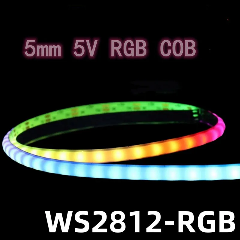 1-5M DC5V COB LED Strip Ws2812 RGB Pixel Smart Light Individually Addressable Dream Colour 5mm PCB 160LED LED Tape Ribbon