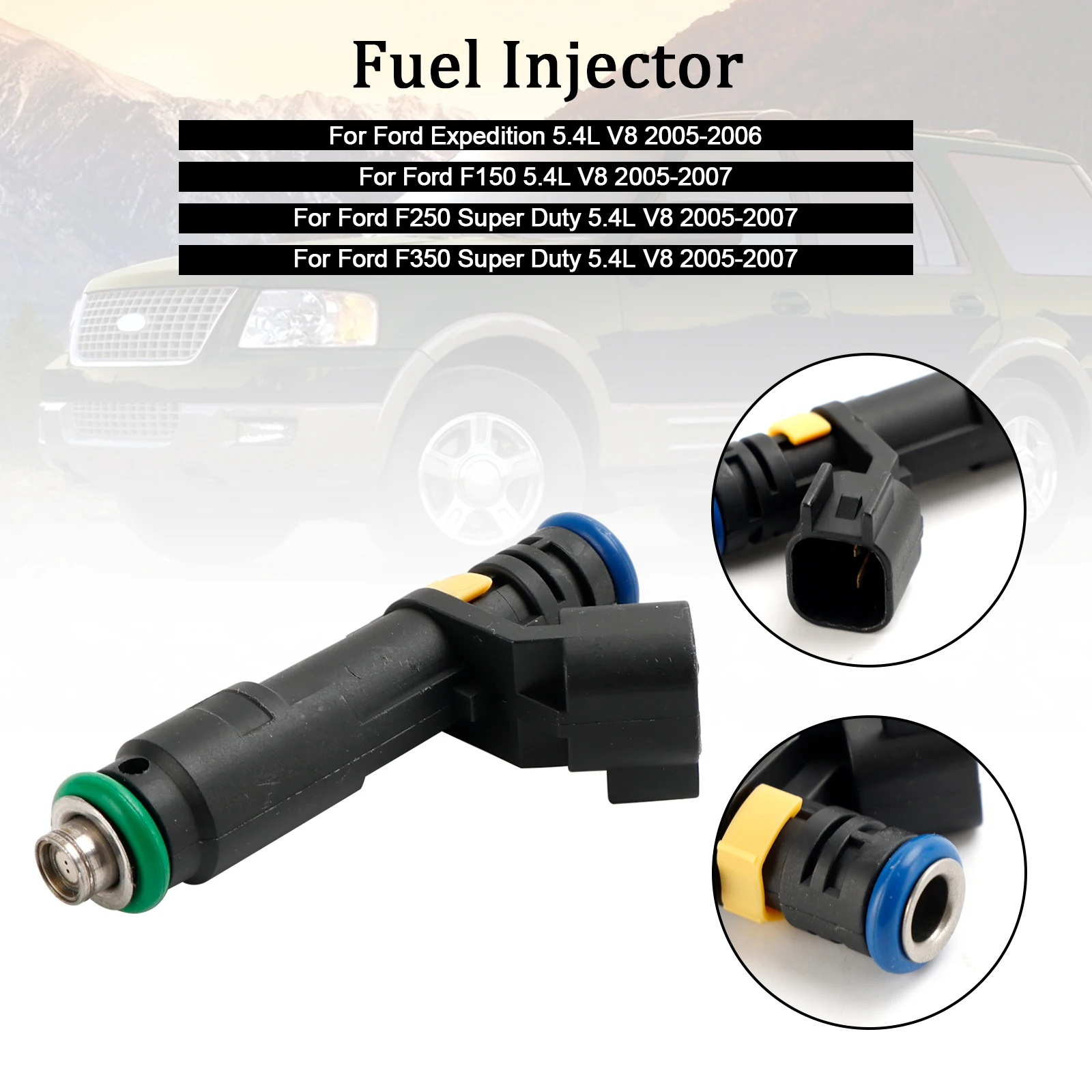Artudatech 1PCS Fuel Injector Fit Ford F150 F250 F350 Expedition Super Duty 2005-2007 5.4L