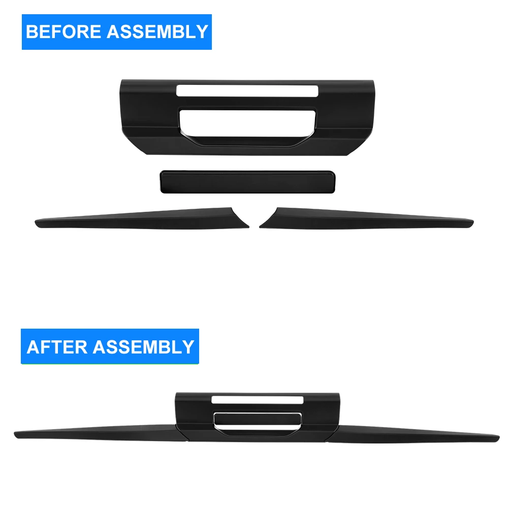 ABS Car Tailgate Cover For Ford Ranger T9 2023 2024 XLT XL XLS Matte Black Rear Door Handle Bowl Trims 4x4 Next Gen Accessories