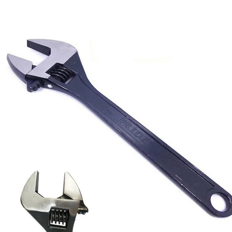 BRIEFNESS Wrench Motorcycle Repair Tool Workshop Repair Tool Black Adjustable Wrench Multi-Purpose Tool 18"/450 mm