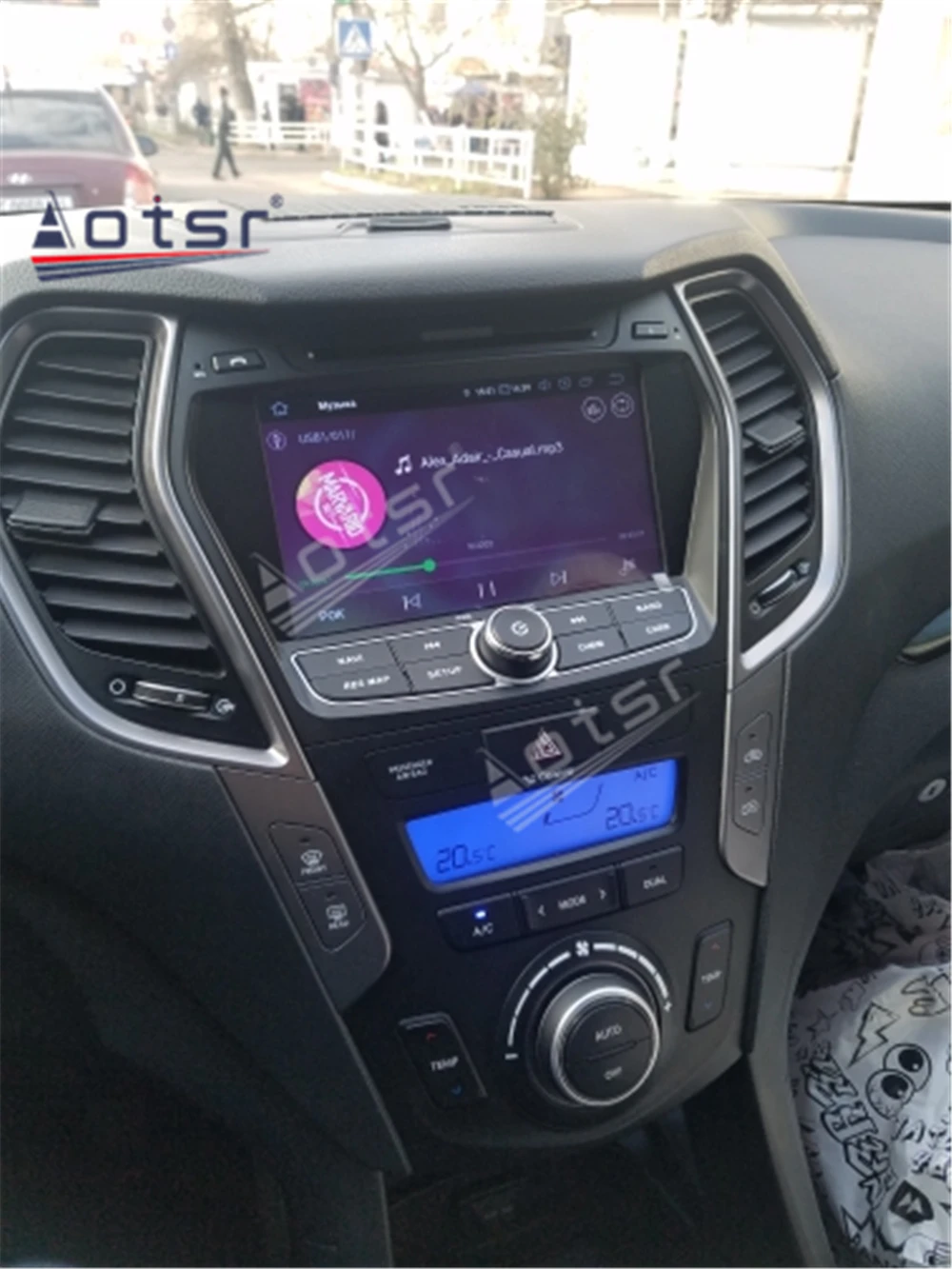 2din CarPlay PX6 Car radio Android 14 For Hyundai IX45 Santa Fe 2013-2017 AutoRadio GPS Multimedia Player Navi Stereo Head Unit