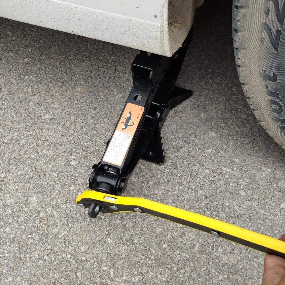 Car Scissor Jack with Hand Crank 2.5T Portable Labor-saving Car Jack Car Repair Tool Set with Wrenches Socket Tow rope
