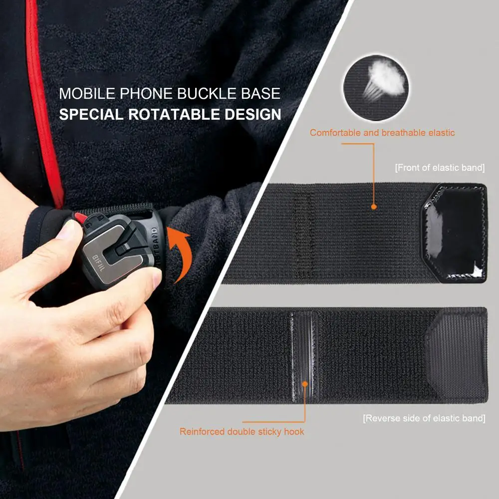 360 Degree Rotatable Wristband Cell Phone Wrist Holder Biking Detachable Armband Cellphone Bracket For Smartphones Accessories