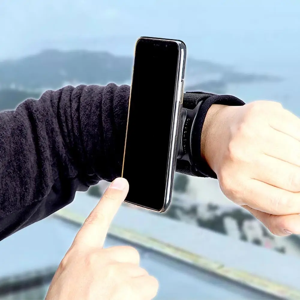 360 Degree Rotatable Wristband Cell Phone Wrist Holder Biking Detachable Armband Cellphone Bracket For Smartphones Accessories