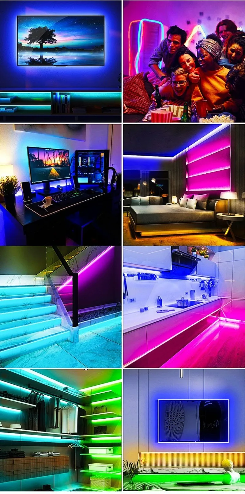 24V FCOB COB LED Light Strip RGB Dream Full Color Pixel Addressable 720 LEDs 12mm High Density Flexible FOB Led Lights for Room