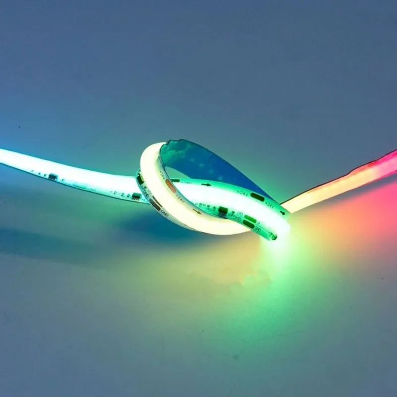 24V FCOB COB LED Light Strip RGB Dream Full Color Pixel Addressable 720 LEDs 12mm High Density Flexible FOB Led Lights for Room