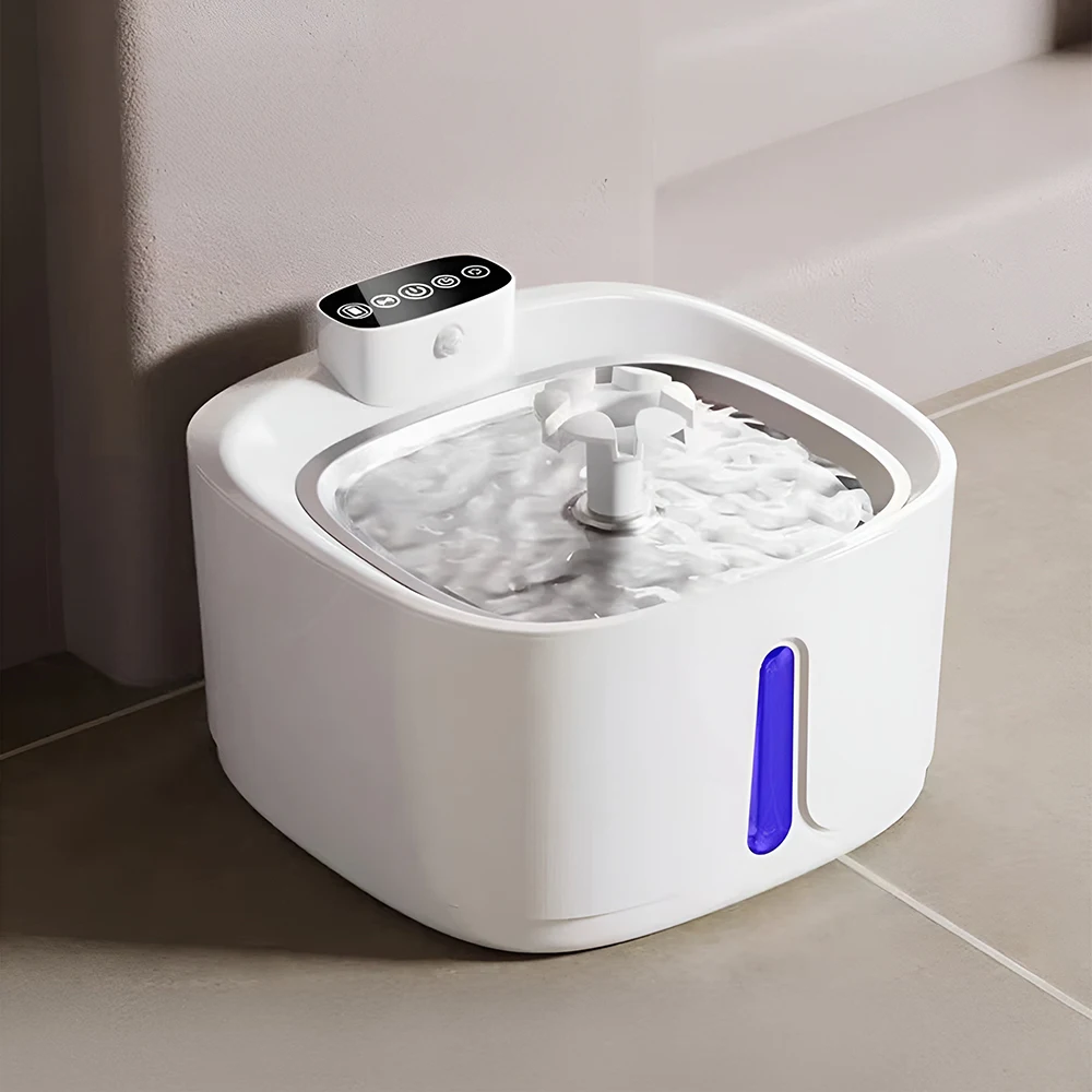 Tieker Large Capacity Pet Smart Drinking Fountain Silent Cat Dog Pet Automatic Filtered Drinking Fountain
