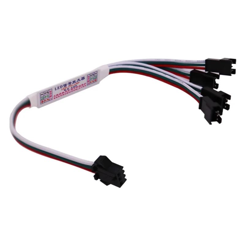 1-10PCS DC5-24V Mini SPI Signal Repeater Amplifier for WS2812B WS2811 1903 16703 IC Pixel RGB LED Strip Addressable Dream Color