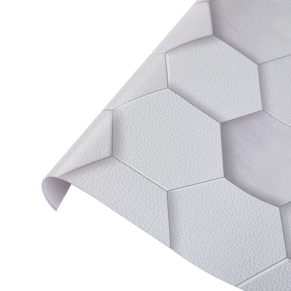 3D Modern PVC Wallpaper Hexagon Pattern Home Wall Decor Wallpaper Roll for Living Room Bedroom Walls