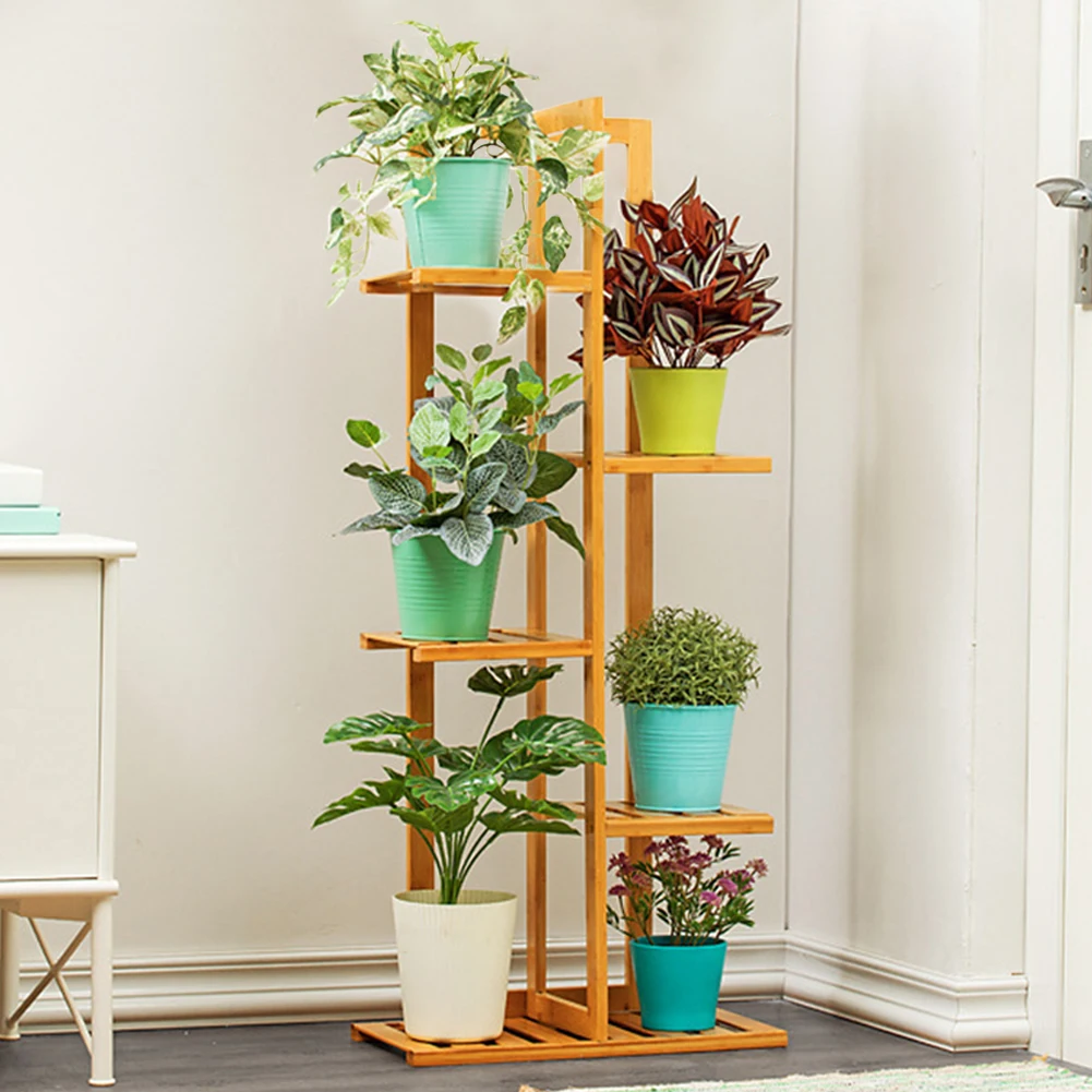 【Lifeideas】Rustic Wooden Multi-Tiered Potted Plant Stand