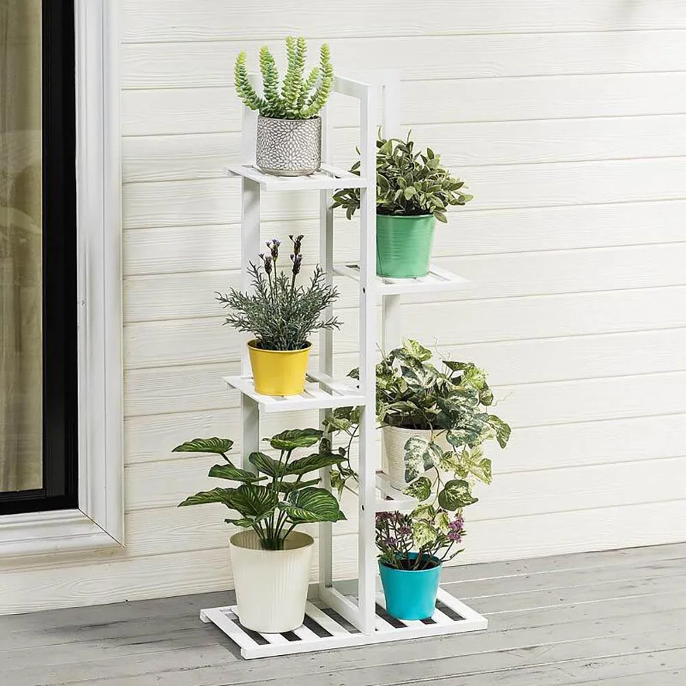 【Lifeideas】Rustic Wooden Multi-Tiered Potted Plant Stand