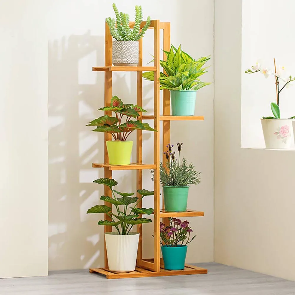 【Lifeideas】Rustic Wooden Multi-Tiered Potted Plant Stand