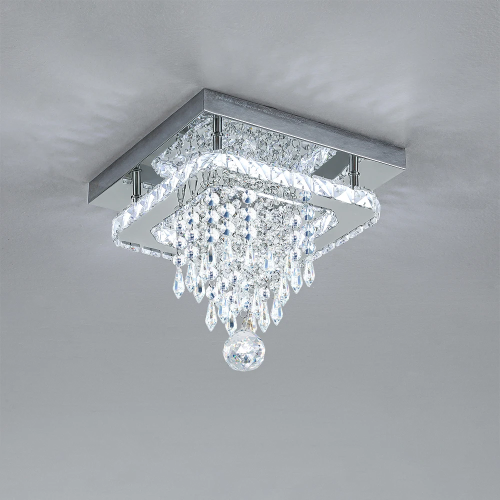 Voltsify Modern Crystal Ceiling Light with Droplets for Living Rooms, Bedrooms and Nurseries