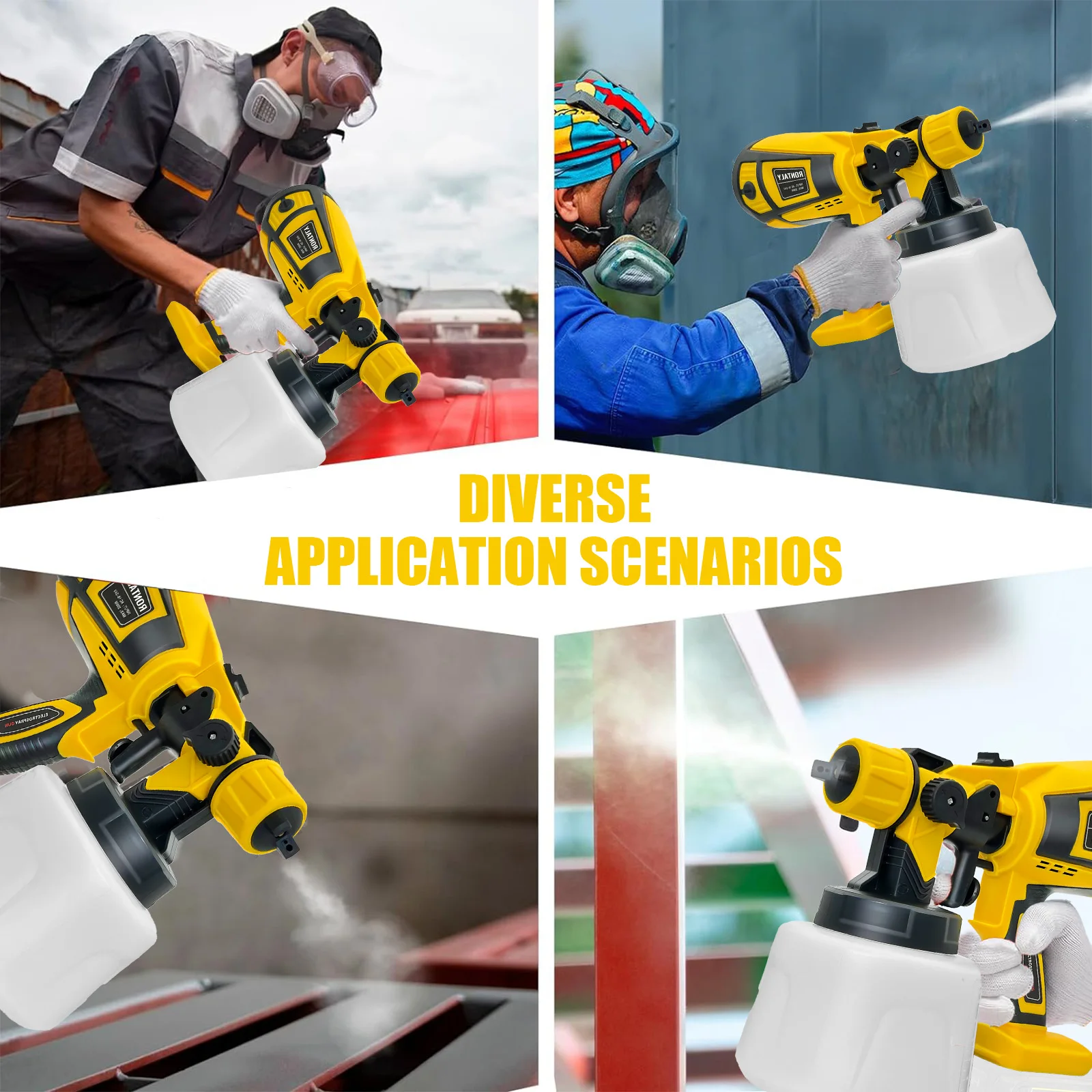 Paint Sprayer Cordless Compatible with DeWalt 18v Battery Powered HVLP Power Spray Gun XR UK(Tool Only)
