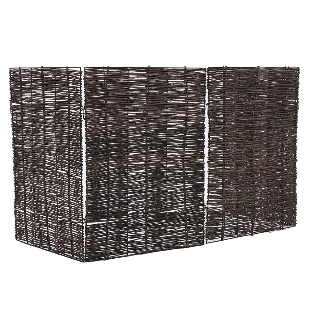 【Breeins】Garden Sanctuary Trash Can Fence Wicker Privacy Fence Outdoor Courtyard Multi Use Decoration