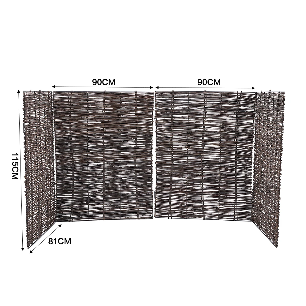 【Breeins】Garden Sanctuary Trash Can Fence Wicker Privacy Fence Outdoor Courtyard Multi Use Decoration