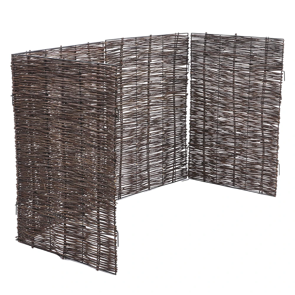 【Breeins】Garden Sanctuary Trash Can Fence Wicker Privacy Fence Outdoor Courtyard Multi Use Decoration