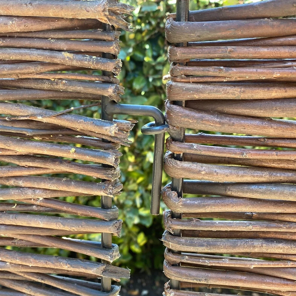 【Breeins】Garden Sanctuary Trash Can Fence Wicker Privacy Fence Outdoor Courtyard Multi Use Decoration