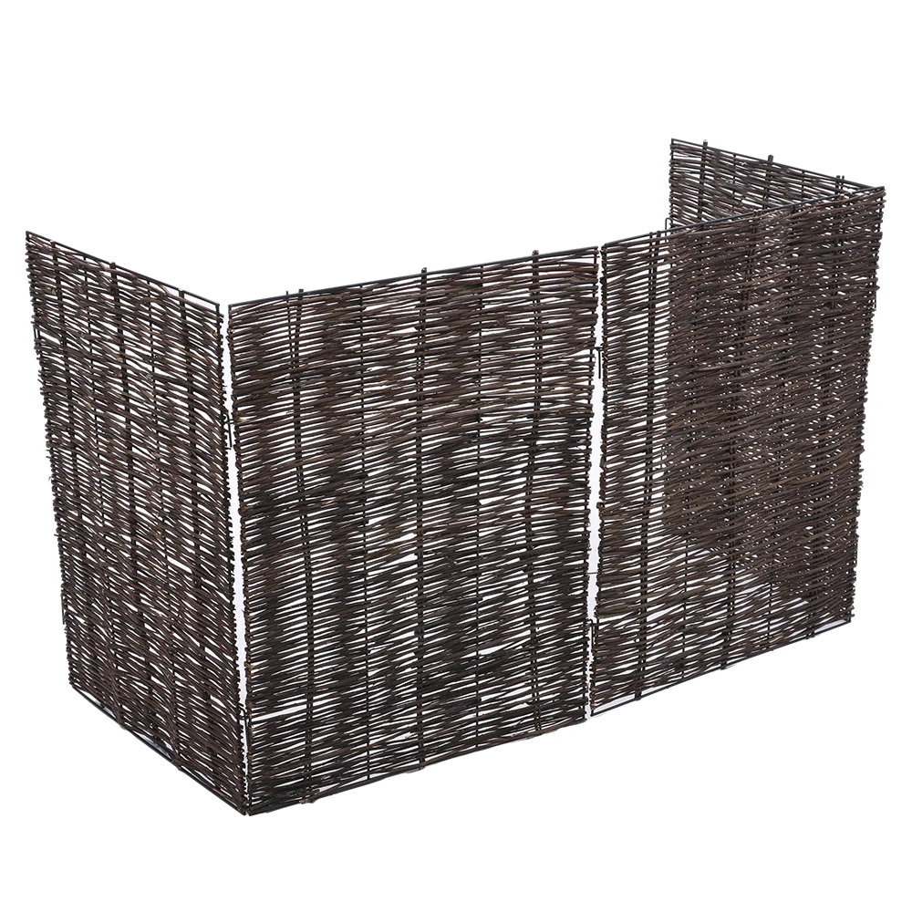 【Breeins】Garden Sanctuary Trash Can Fence Wicker Privacy Fence Outdoor Courtyard Multi Use Decoration