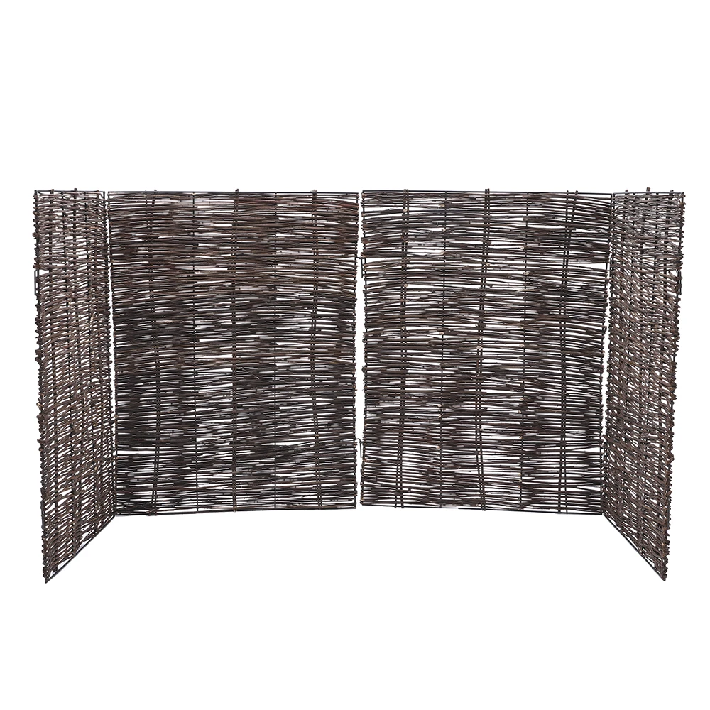 【Breeins】Garden Sanctuary Trash Can Fence Wicker Privacy Fence Outdoor Courtyard Multi Use Decoration