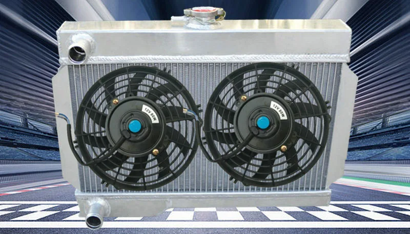 Aluminum Radiator + FANS FOR Rover MG MGB GT NIB Coupe Convertible 1.8L MT