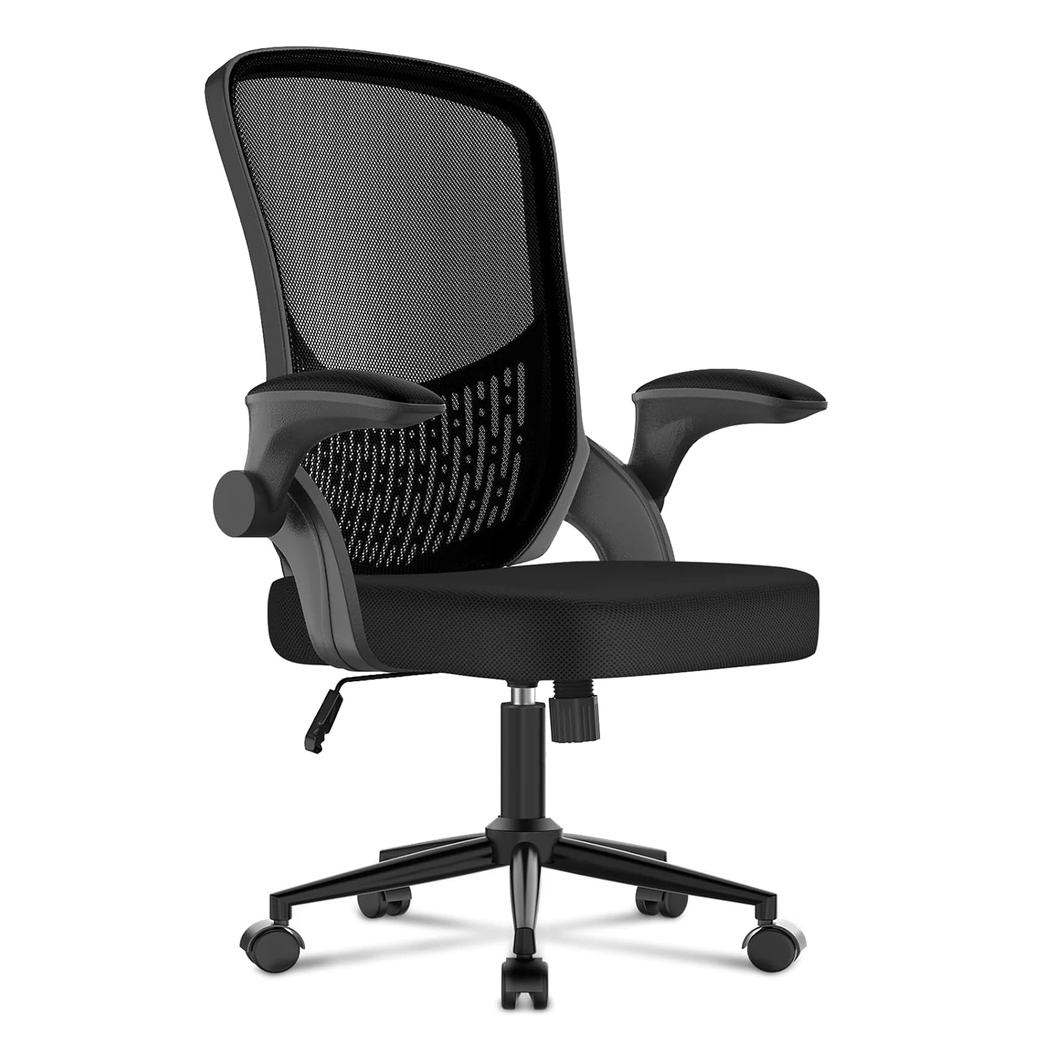 Office Chair Ergonomic Desk Chair 90° Flip-up Armrest Lumbar Support Height Adjustable Computer Chair for Home Office
