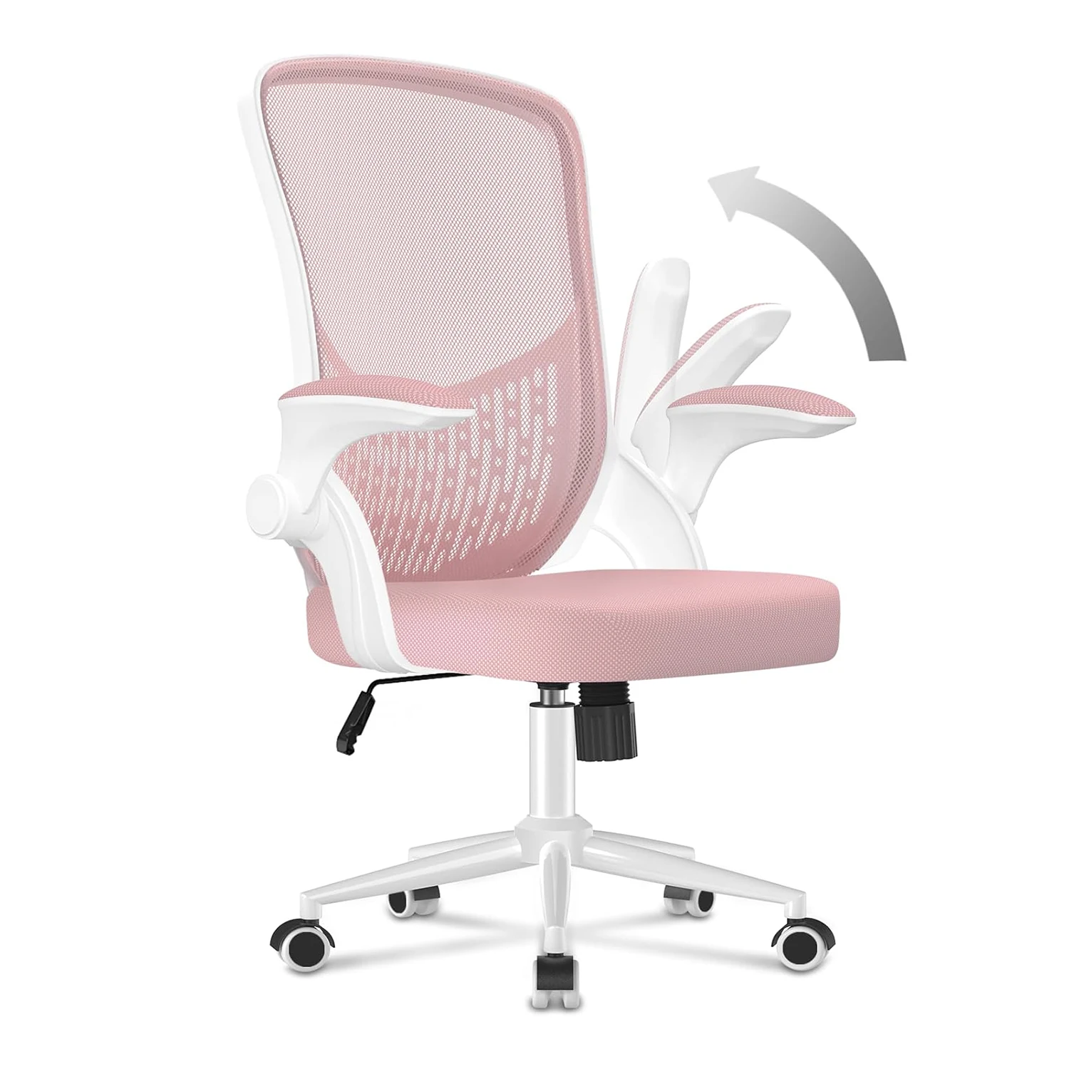 Office Chair Ergonomic Desk Chair 90° Flip-up Armrest Lumbar Support Height Adjustable Computer Chair for Home Office
