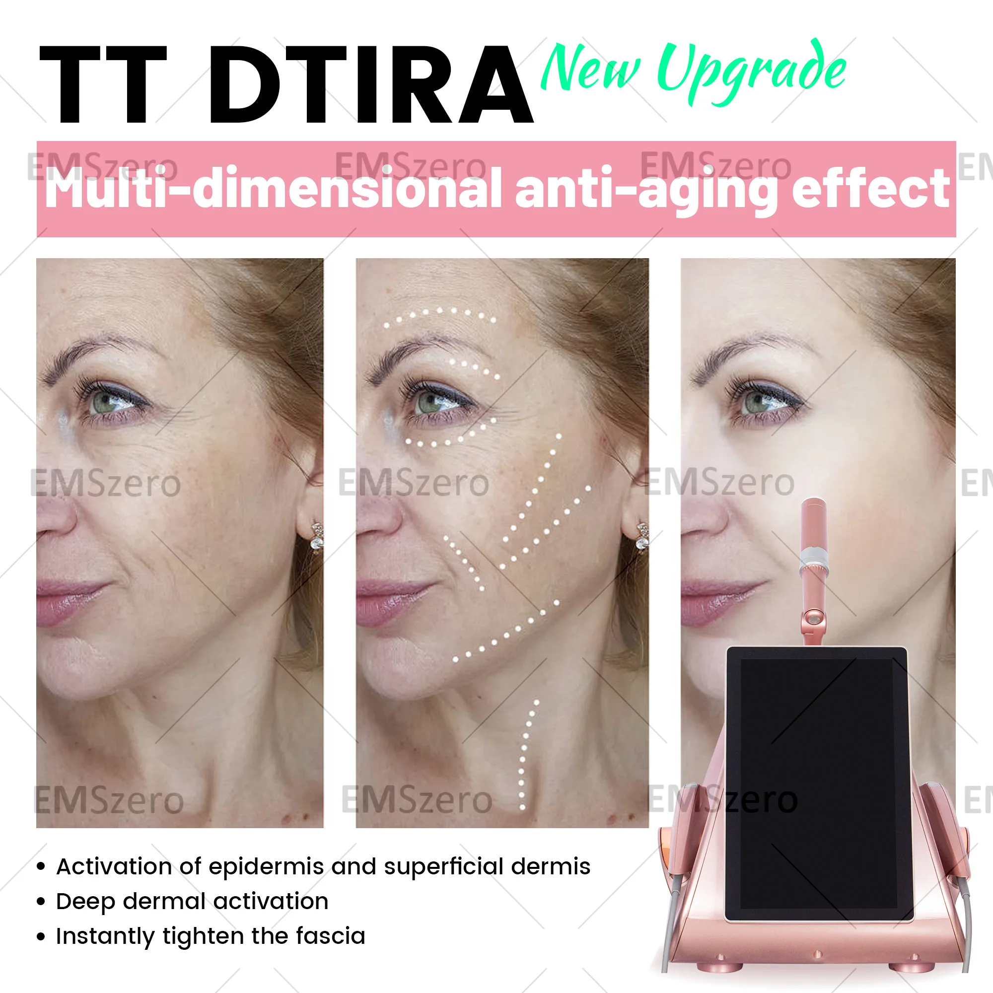 Professional Portable 13.3' TT Double Lift Facial Lift Body Lift Skin Firming Anti-Aging Skin Rejuvenation Firming Machine