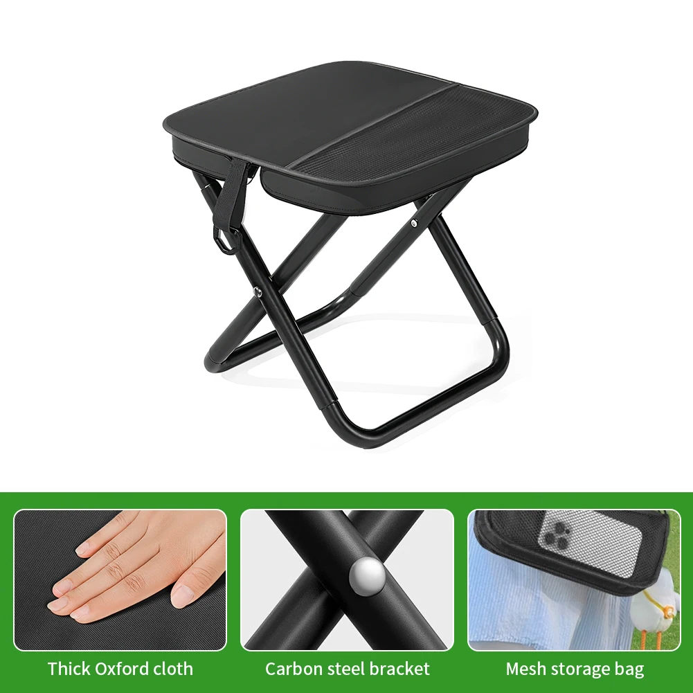 Camping Stool,Folding Stools for Adults, Lightweight Mini Collapsible Stool for Hiking, Fishing and Picnic, Hold Up to 120kg