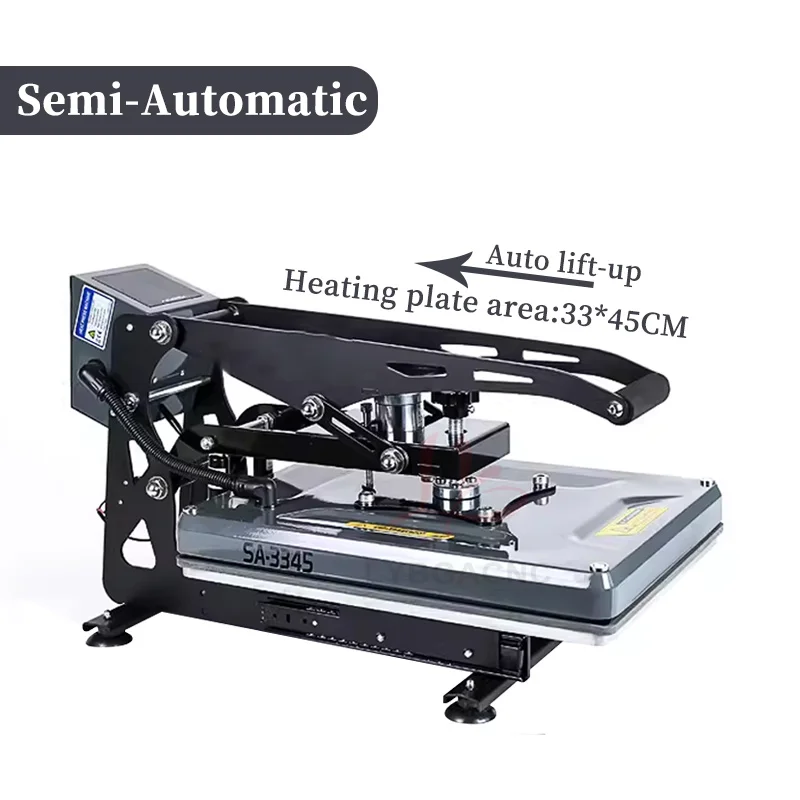 Manual Heat Press Machine 25X30CM Semi Automatic Heat Transfer Ironing Machine 33x45CM for t-shirt transfer design and artwork