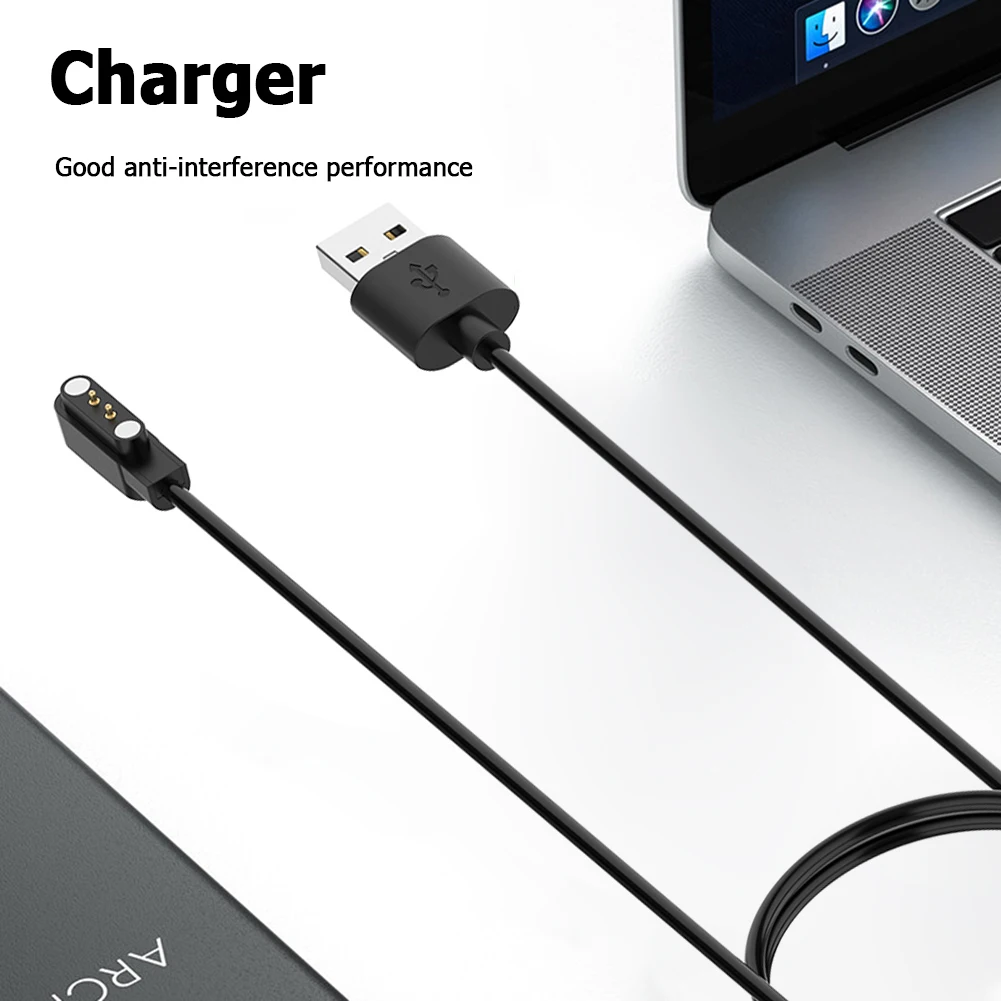 Magnetic USB Charging Cable Power Charge Wire 2-Pin Charger Adapter Power Cord for CMF Watch Pro 2/Pro 1 Smartwatch Accessories