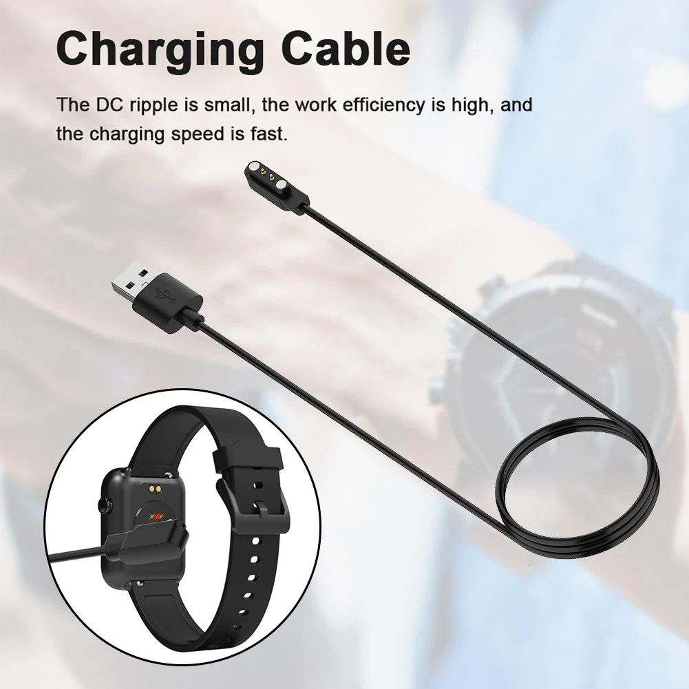 Magnetic USB Charging Cable Power Charge Wire 2-Pin Charger Adapter Power Cord for CMF Watch Pro 2/Pro 1 Smartwatch Accessories