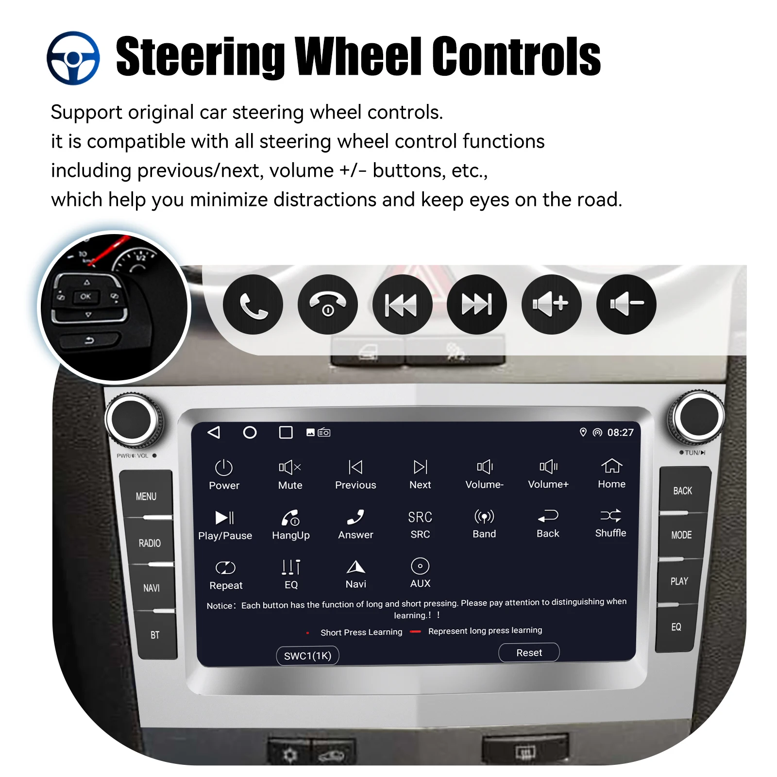 ESSGOO Android 14 4+64G CarPlay Car Stereo Radio For Opel/Vauxhall Astra G H Corsa C D Vectra Android Auto GPS NAV DAB+ Silver