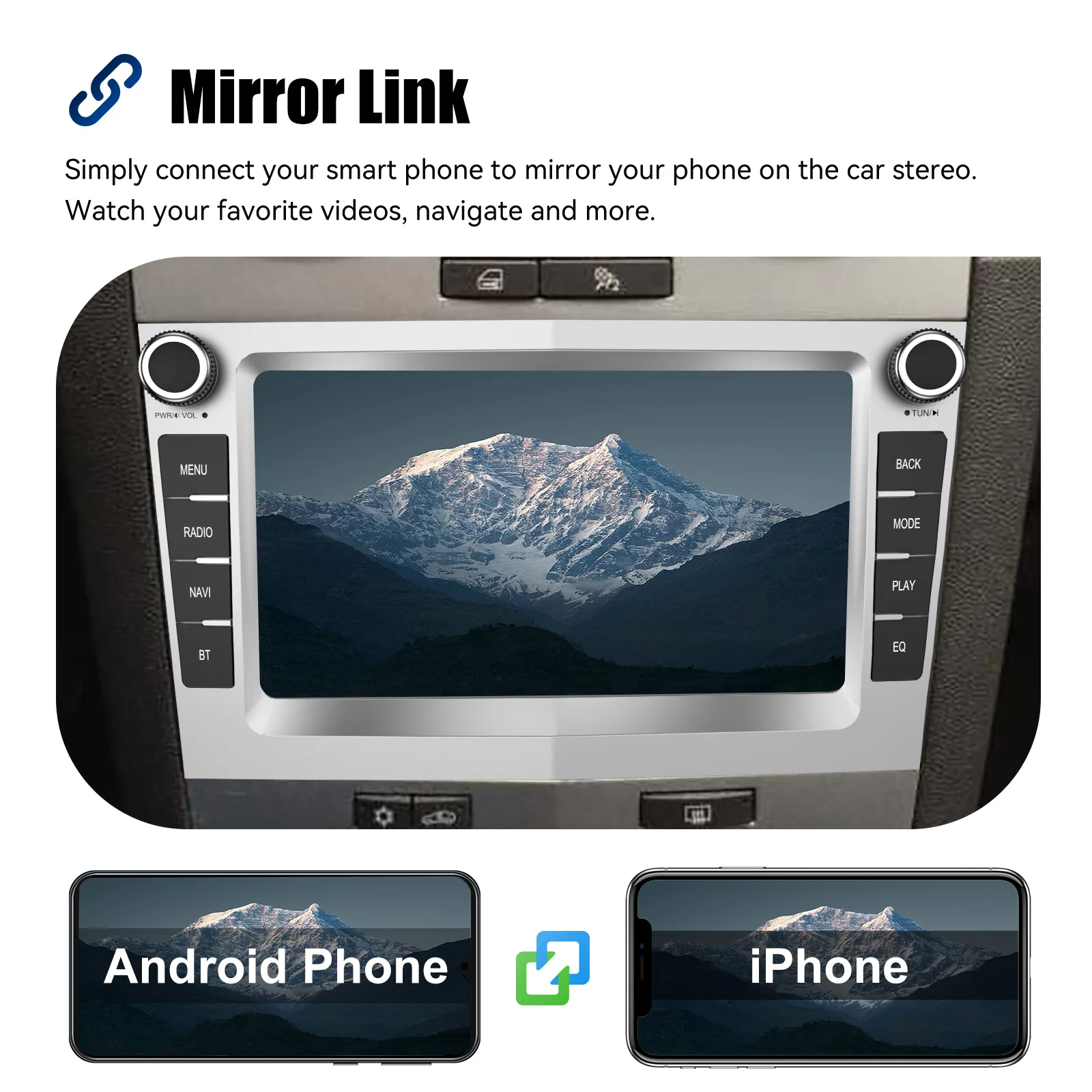 ESSGOO Android 14 4+64G CarPlay Car Stereo Radio For Opel/Vauxhall Astra G H Corsa C D Vectra Android Auto GPS NAV DAB+ Silver
