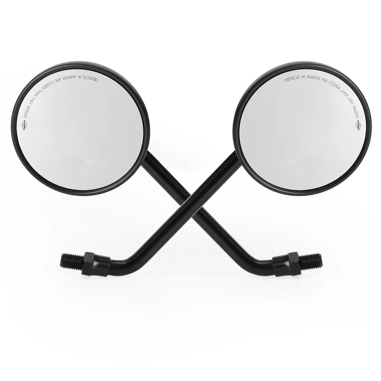 Artudatech Mirror 3" Round Universal Black For Cafe Classic Bobber Chopper Custom Tracker