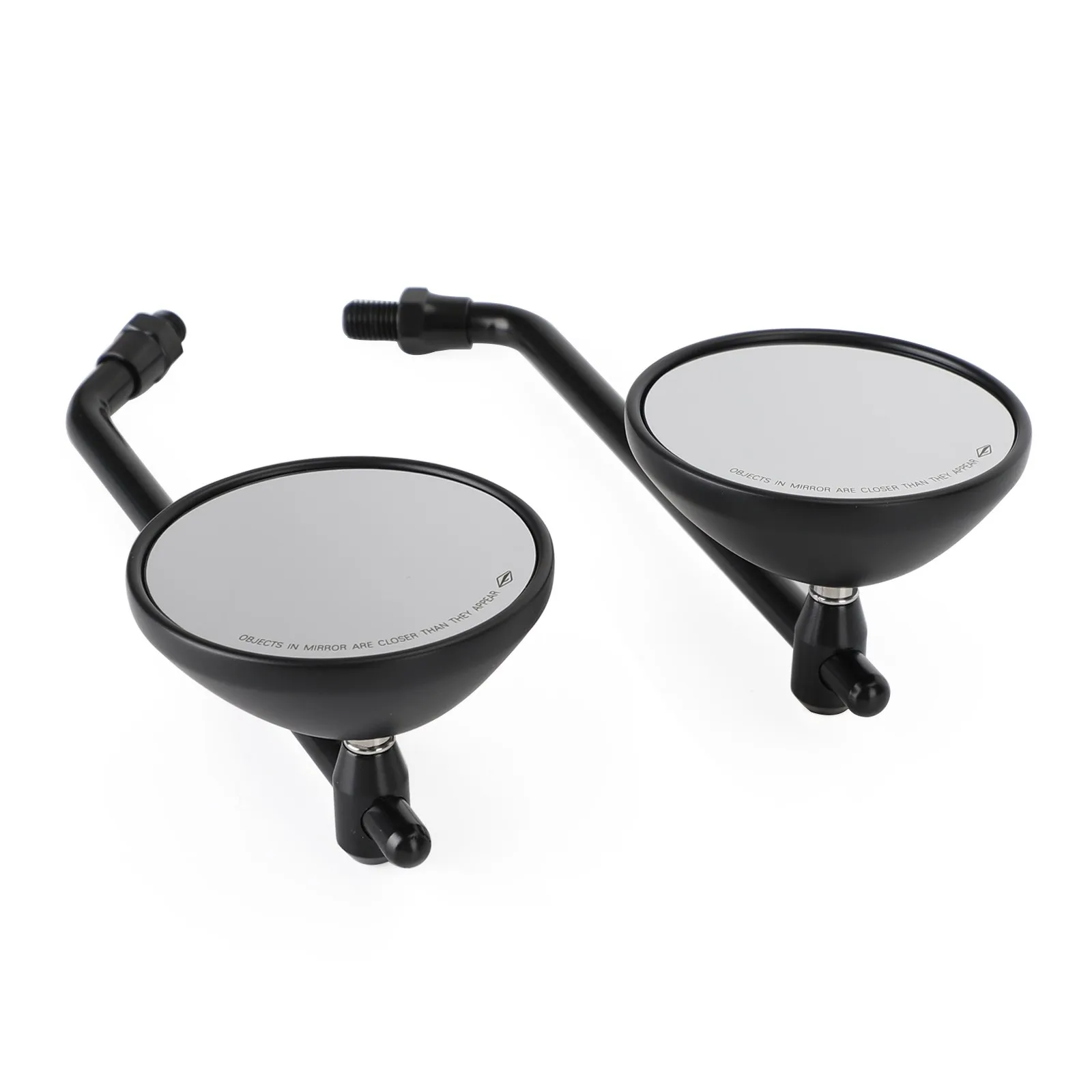 Artudatech Mirror 3" Round Universal Black For Cafe Classic Bobber Chopper Custom Tracker