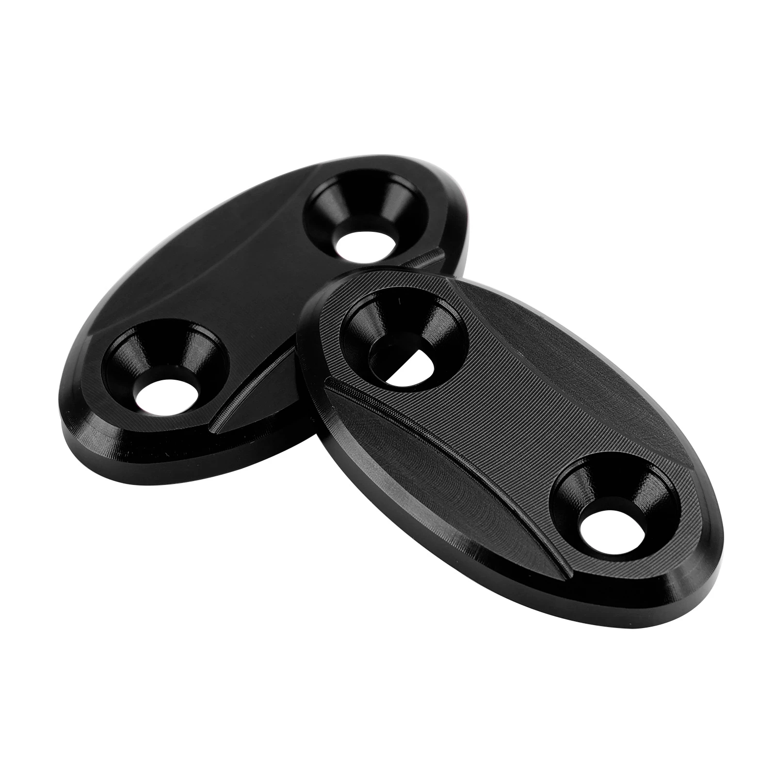 Artudatech Black mirror delete blanking block off plates fits Kawasaki ZX-6R ZX6R 2003-2004