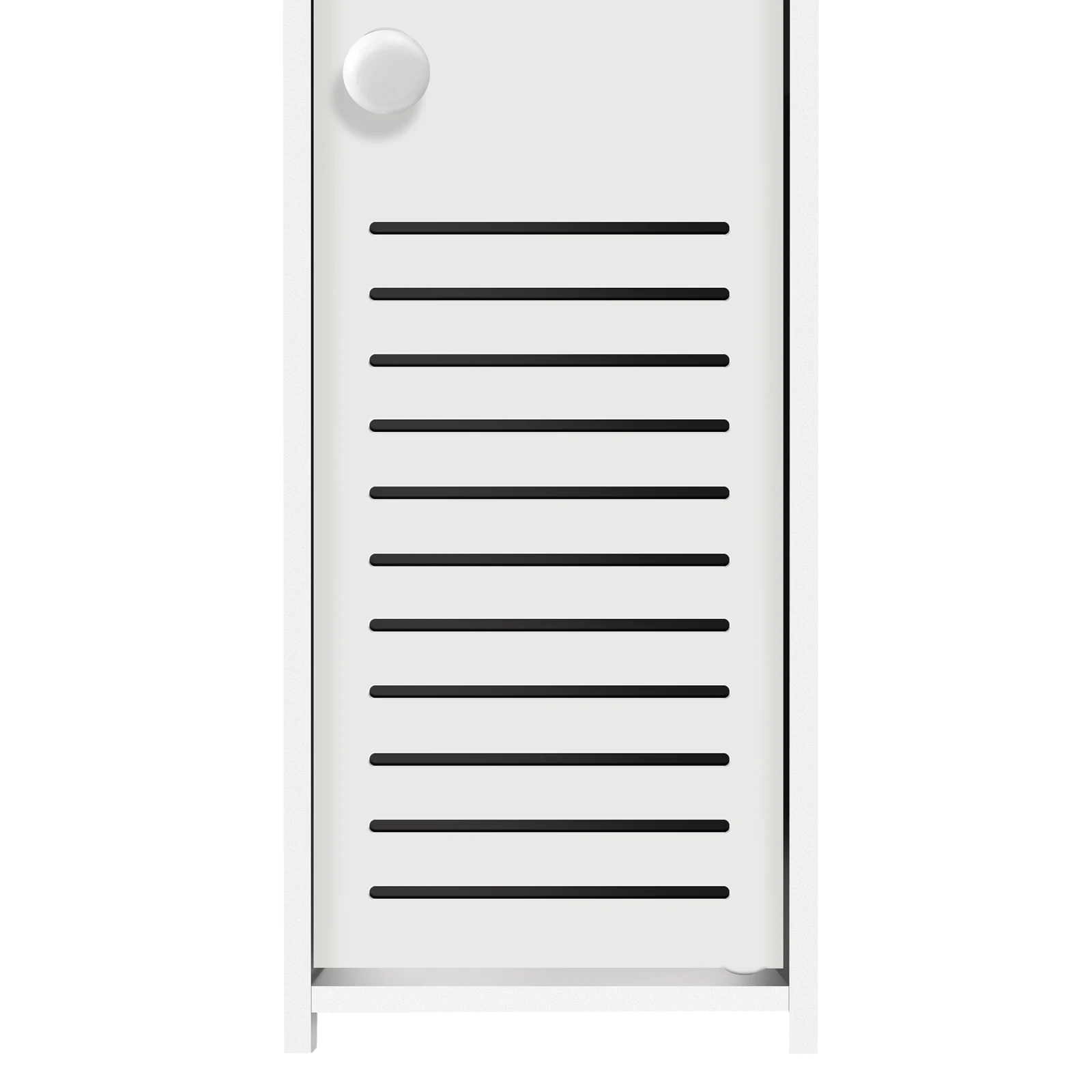 Bathroom Cabinet Unit with Door and Toilet Paper Holder, PVC Material, Slim, Floor Standing, Easy to Assemble, 80x15x17cm