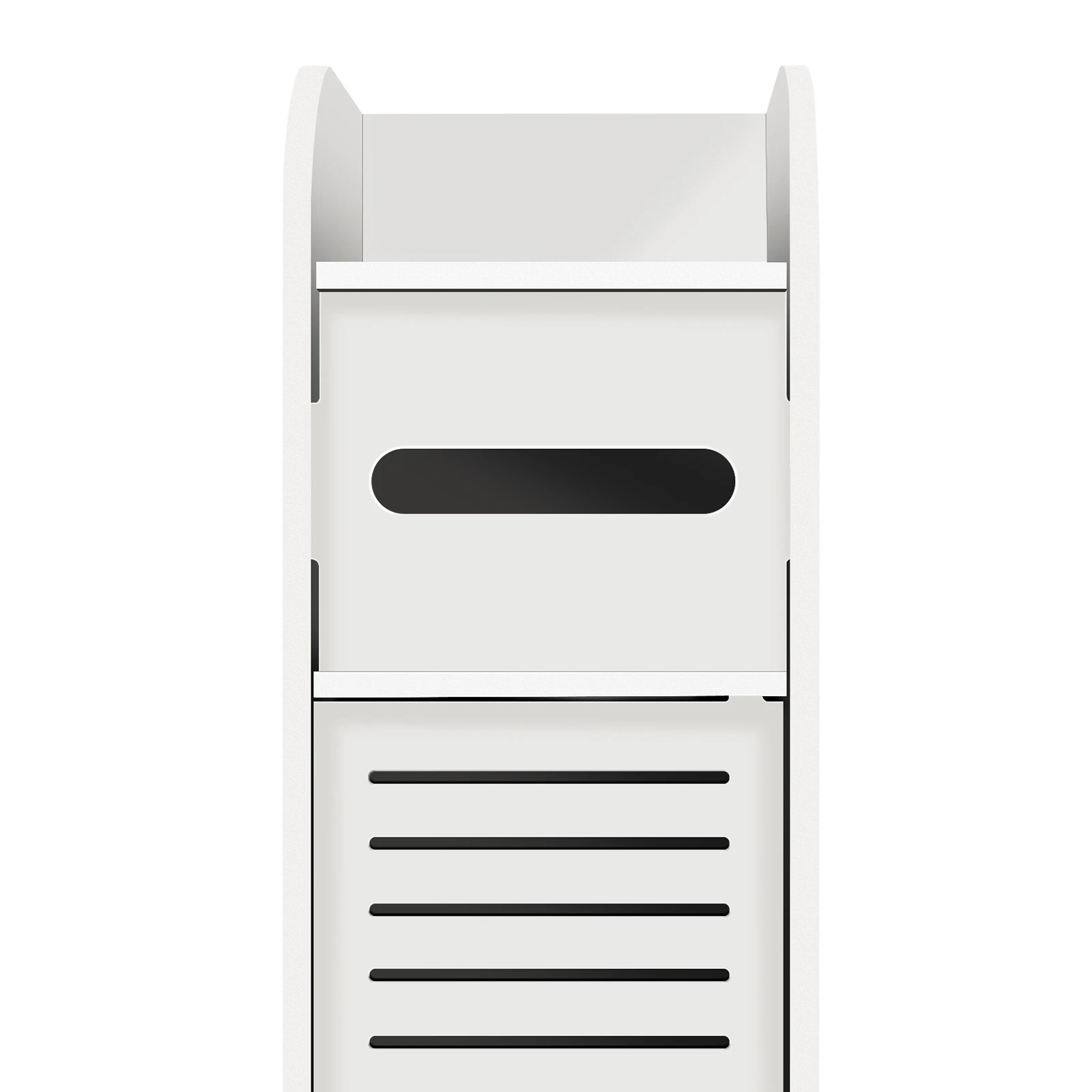 Bathroom Cabinet Unit with Door and Toilet Paper Holder, PVC Material, Slim, Floor Standing, Easy to Assemble, 80x15x17cm
