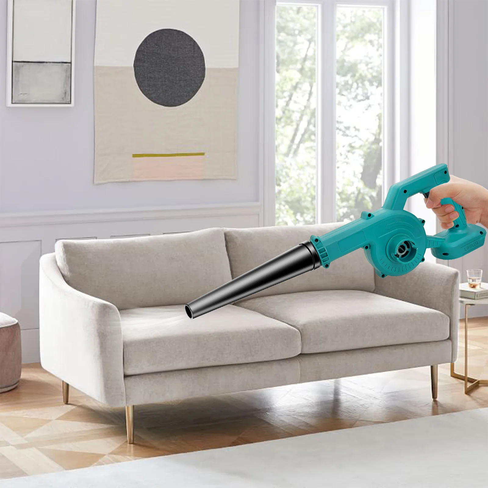 2 Batteries Reaplace For Makita 18V Cordless Air Leaf Blower Electric Garden Snow Dust Corner Cleaner 2 in 1 Electric &Vacuum