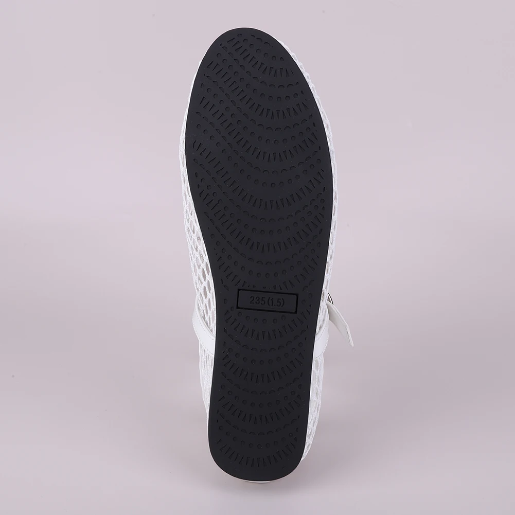 Women Mesh Ballet Flats Fishnet Ballerina Flats Breathable Slip On Ballerina Shoes Buckle Strap Daily Dress Shoes for Commuting