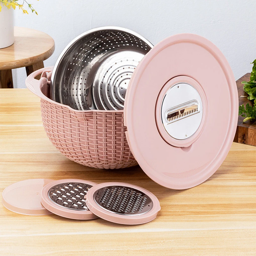 Easy To Wash And Detachable Conveniently Designed Stainless Steel Colander Non-toxic Basket Colander pink
