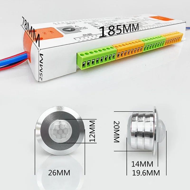 32 Channels Motion Sensor LED Stair Light Controller Kit DC 12V 24V Step PIR Automatic Controler for Stairway Staircase Lighting