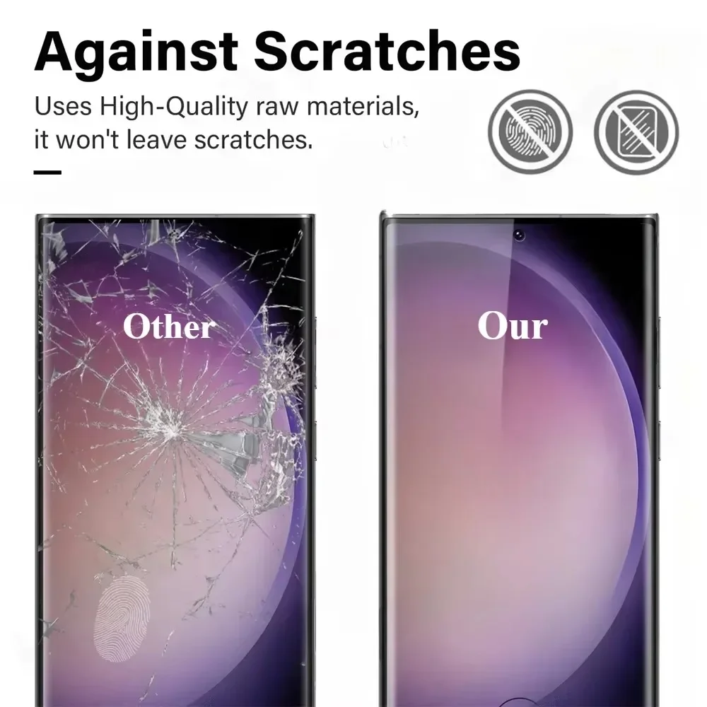 3PCS Full Cover Tempered Glass For Samsung Galaxy S25 S23 S24 S22 S21 Ultra Protective Glass For Samsung S10 S24 FE Note 20 10 9