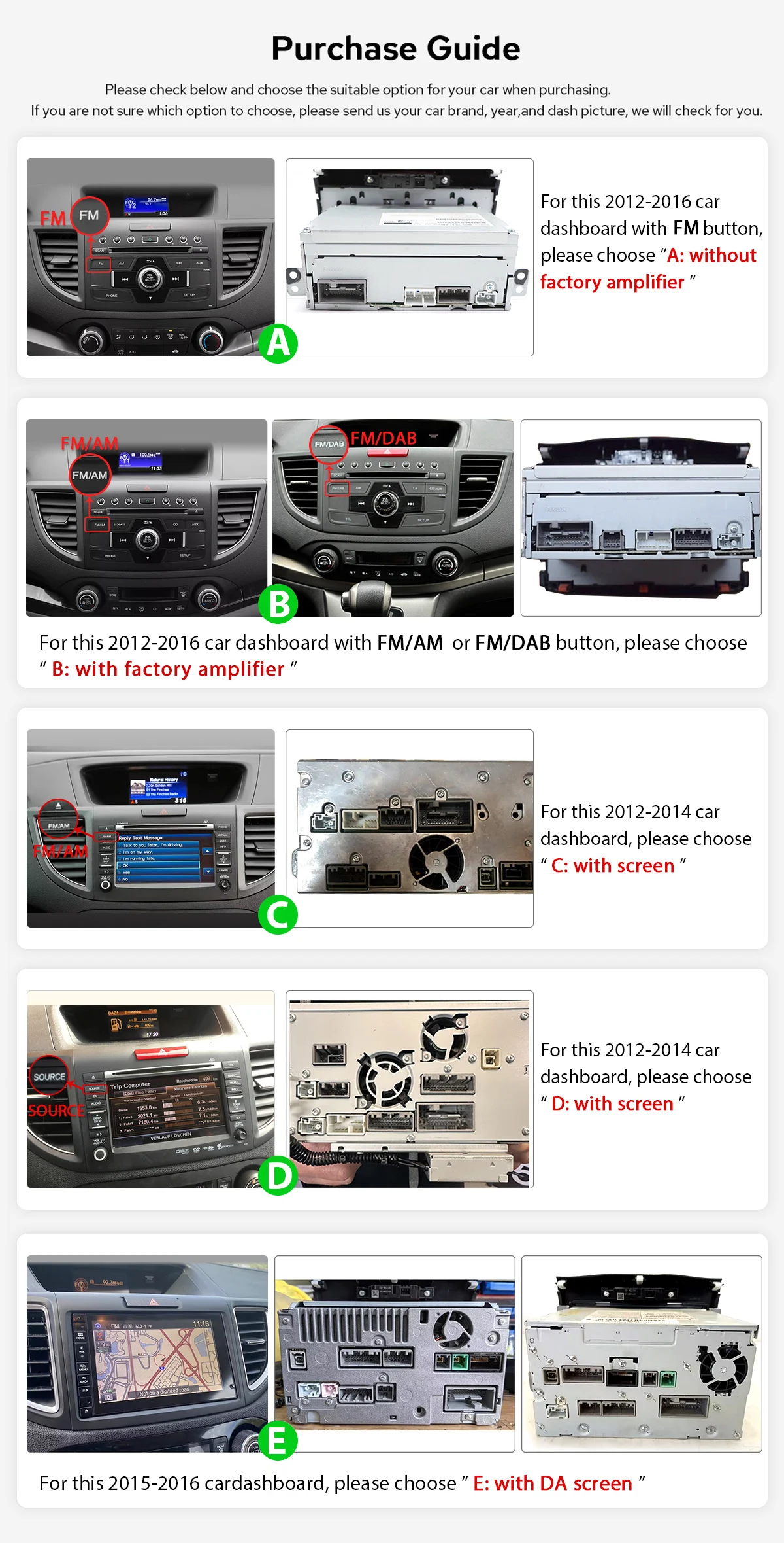 JOYING 10.1" Android Head Unit for Honda CR-V CRV 2012-2016 Wireless CarPlay Android Auto GPS Navigation EU/US Warehouse