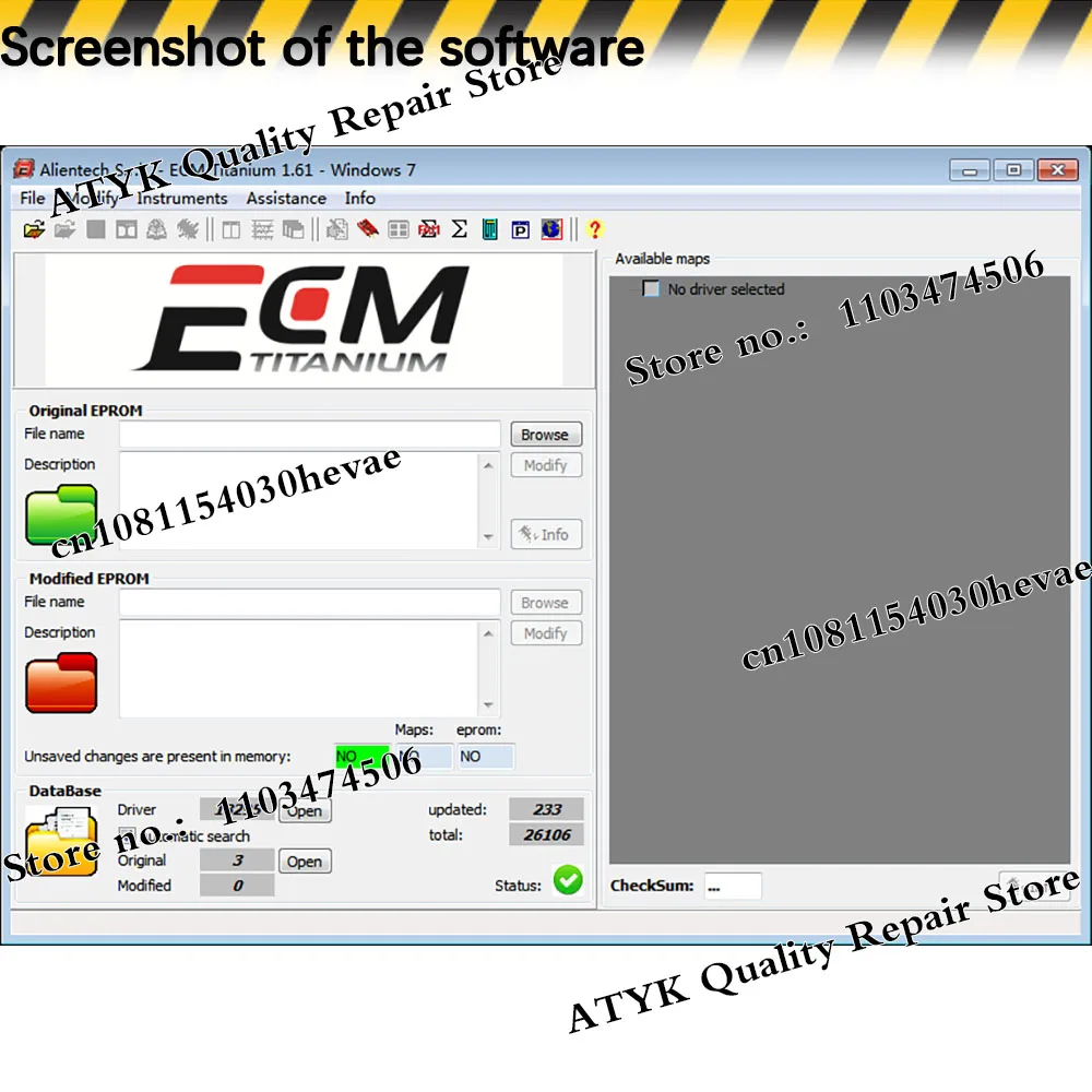 ECM Titanium 1.61 VM Win Diagnostic for Car Auto Tuning Repair Program With 26000 + Driver ECM 18259+ Drivers ECU Tool Software