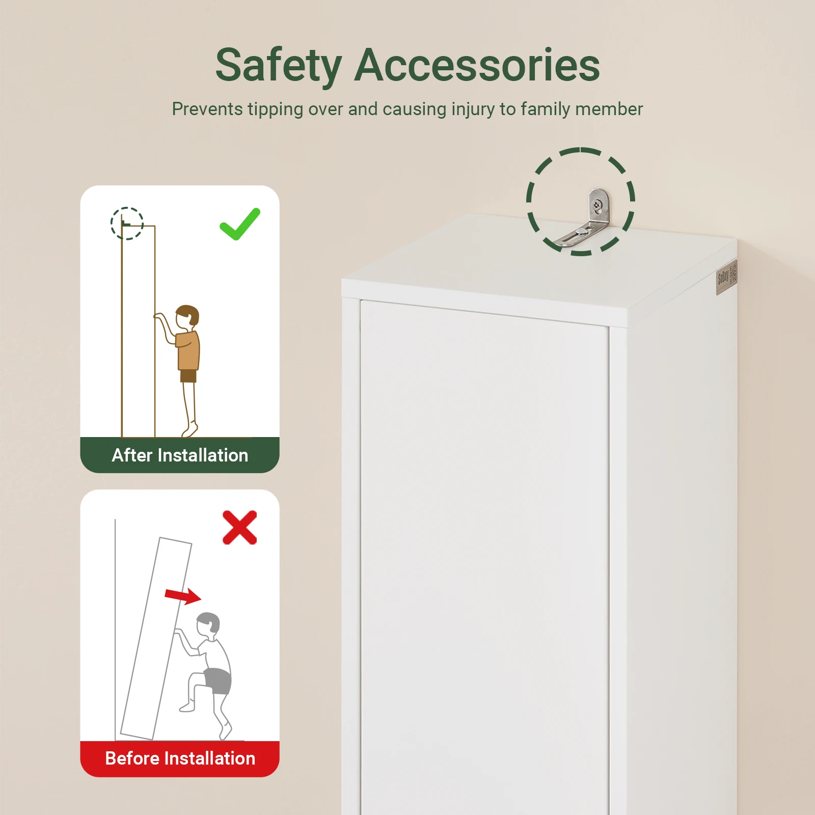 SoBuy BZR34 Tall Bathroom Cabinet 20cm Slim Cupboard Bathroom Storage Unit Water-Resistant MDF with Adjustable Shelves