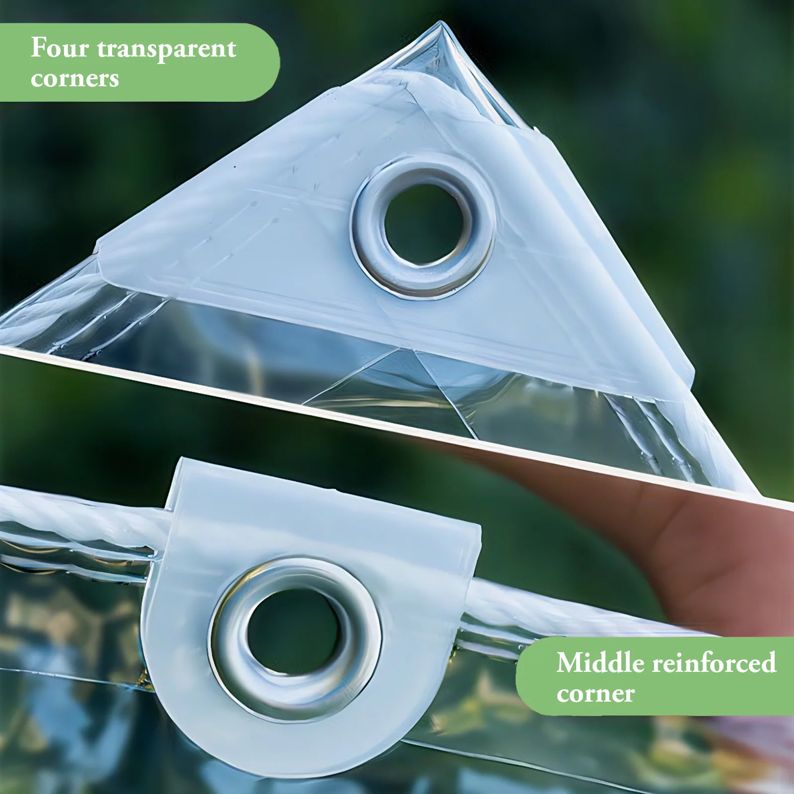 High Quality Waterproof PVC Tarp Upgrade Eyelet Reinforcements 420 g/m² Transparent Tarpaulin Weatherproof Rain Cover Outdoor